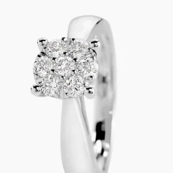 Marc Orian Bijoux Or|Bagues > Bague Solitaire Charlene Or Blanc Diamant Synthetique