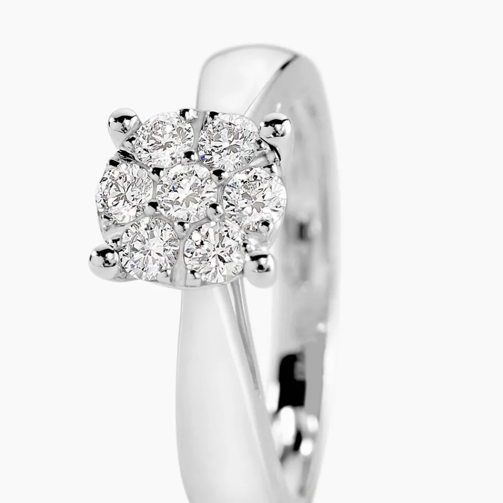 Marc Orian Bijoux Or|Bagues > Bague Solitaire Charlene Or Blanc Diamant Synthetique