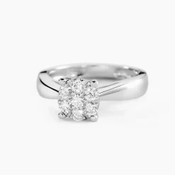 Marc Orian Bijoux Or|Bagues > Bague Solitaire Charlene Or Blanc Diamant Synthetique