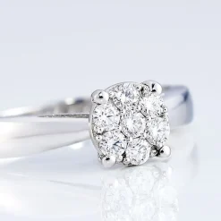 Marc Orian Bijoux Or|Bagues > Bague Solitaire Charlene Or Blanc Diamant Synthetique