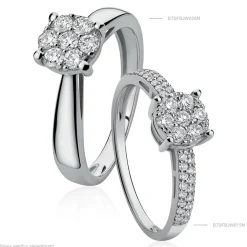 Marc Orian Bijoux Or|Bagues > Bague Solitaire Charlene Or Blanc Diamant Synthetique