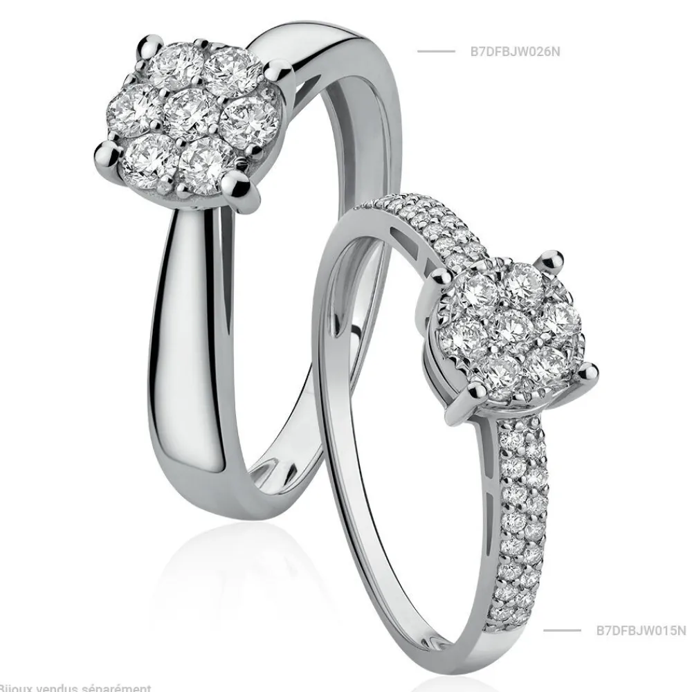 Marc Orian Bijoux Or|Bagues > Bague Solitaire Charlene Or Blanc Diamant Synthetique