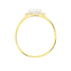 Bague Solitaire Cillie Or Jaune Oxyde De Zirconium