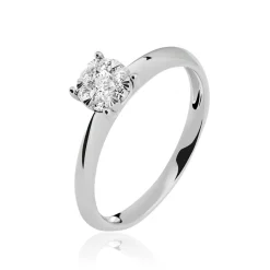 Marc Orian Bagues|Bagues Fiançailles > Bague Solitaire Dream or blanc diamant