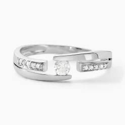 Marc Orian Bijoux Or|Bagues > Bague Solitaire Elisa Or Blanc Diamant