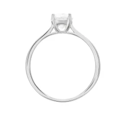 Bague Solitaire Elyana Argent Blanc Oxyde De Zirconium