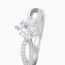 Marc Orian Bijoux Fantaisie|Bijoux Argent > Bague Solitaire Essie Argent Blanc Oxyde De Zirconium