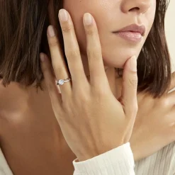 Marc Orian Bijoux Fantaisie|Bijoux Argent > Bague Solitaire Essie Argent Blanc Oxyde De Zirconium