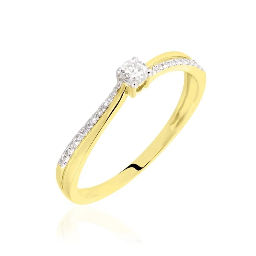 Marc Orian Anniversaire De Mariage|Bagues De Fiançailles > Bague Solitaire Finesse Or Jaune Diamant Diamants