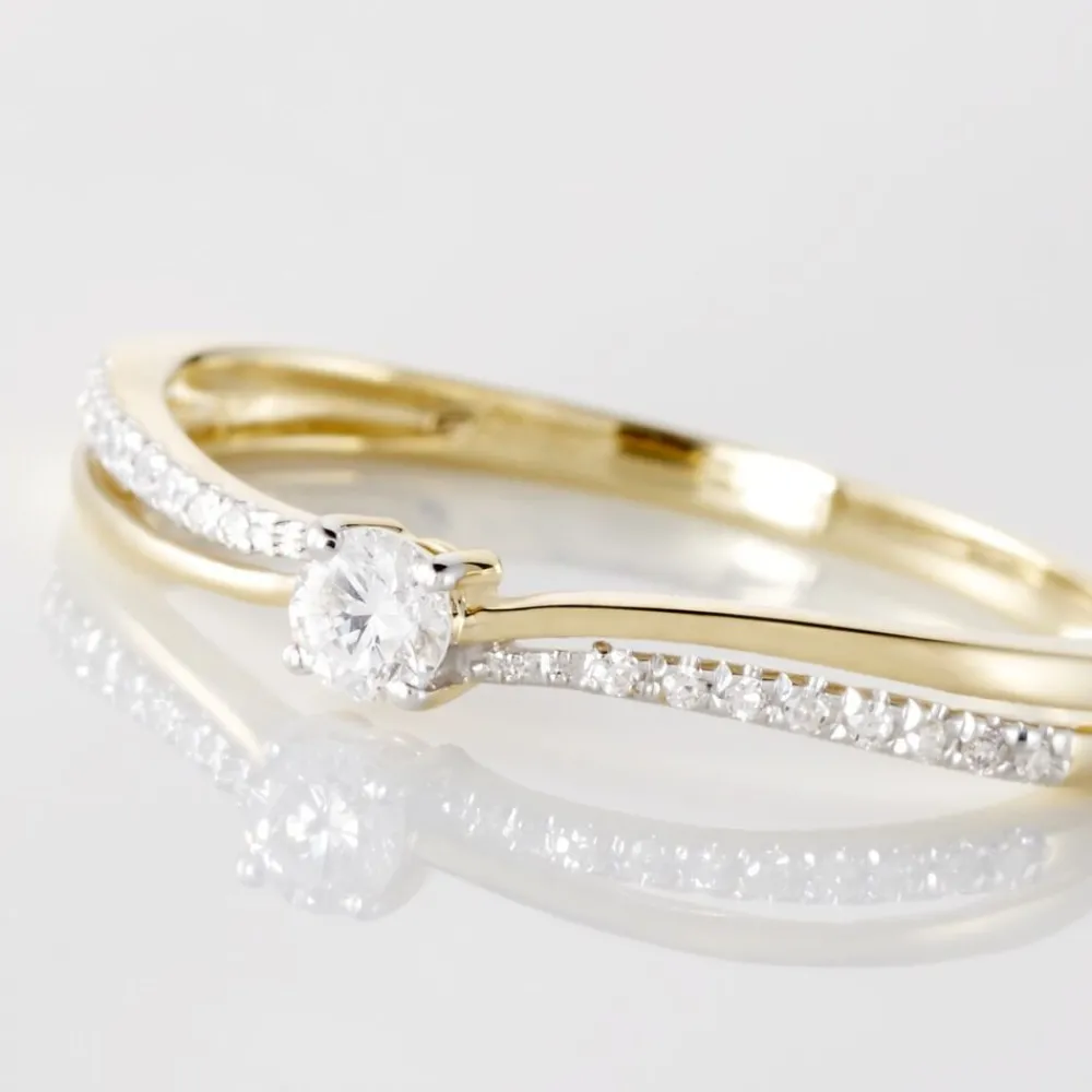 Marc Orian Anniversaire De Mariage|Bagues De Fiançailles > Bague Solitaire Finesse Or Jaune Diamant Diamants