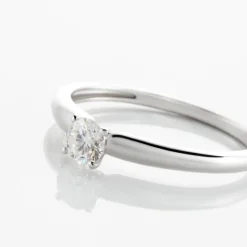 Marc Orian Anniversaire De Mariage|Bagues De Fiançailles > Bague Solitaire Flora Or Blanc Diamant