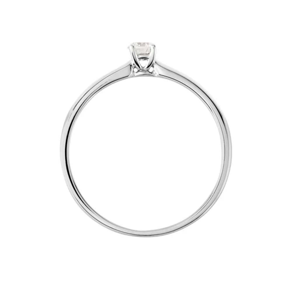 Marc Orian Anniversaire De Mariage|Bagues De Fiançailles > Bague Solitaire Flora Or Blanc Diamant