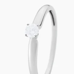 Marc Orian Anniversaire De Mariage|Bagues De Fiançailles > Bague Solitaire Flora Or Blanc Diamant