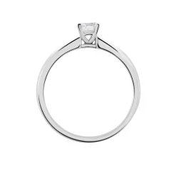 Bague Solitaire Flora Or Blanc Diamant