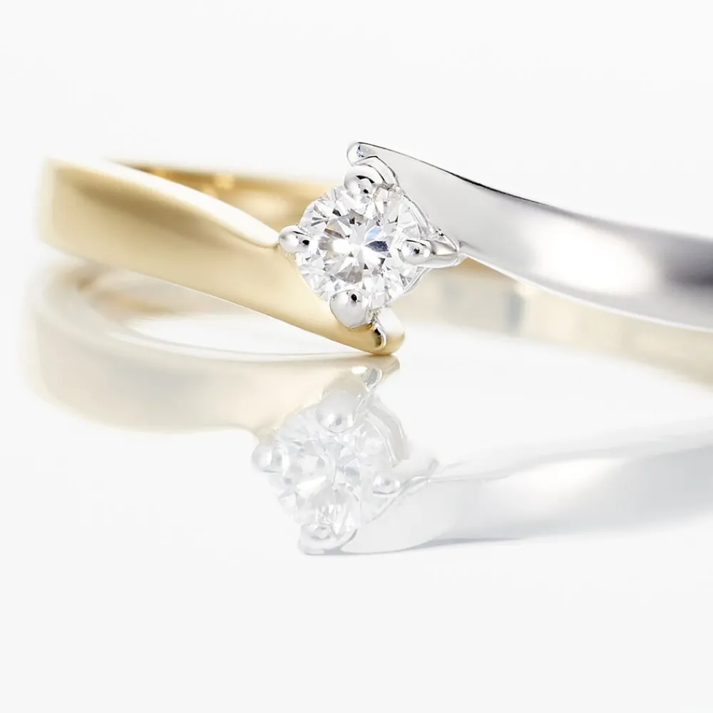 Marc Orian Anniversaire De Mariage|Bagues > Bague Solitaire Francienne Or Bicolore Diamant
