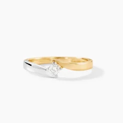 Marc Orian Anniversaire De Mariage|Bagues > Bague Solitaire Francienne Or Bicolore Diamant