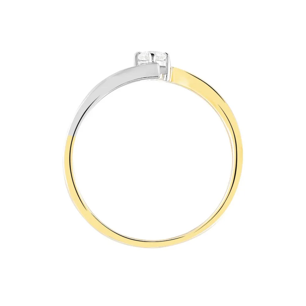 Marc Orian Anniversaire De Mariage|Bagues > Bague Solitaire Francienne Or Bicolore Diamant