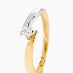 Marc Orian Anniversaire De Mariage|Bagues > Bague Solitaire Francienne Or Bicolore Diamant