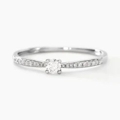 Bague Solitaire Hemera Or Blanc Diamant