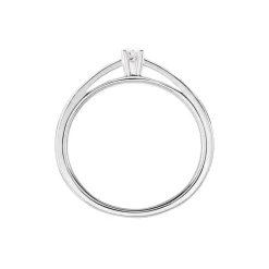 Bague Solitaire Iris Or Blanc Diamant