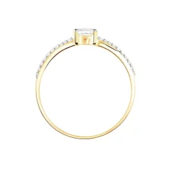 Bague Solitaire Jessa Or Jaune Oxyde De Zirconium
