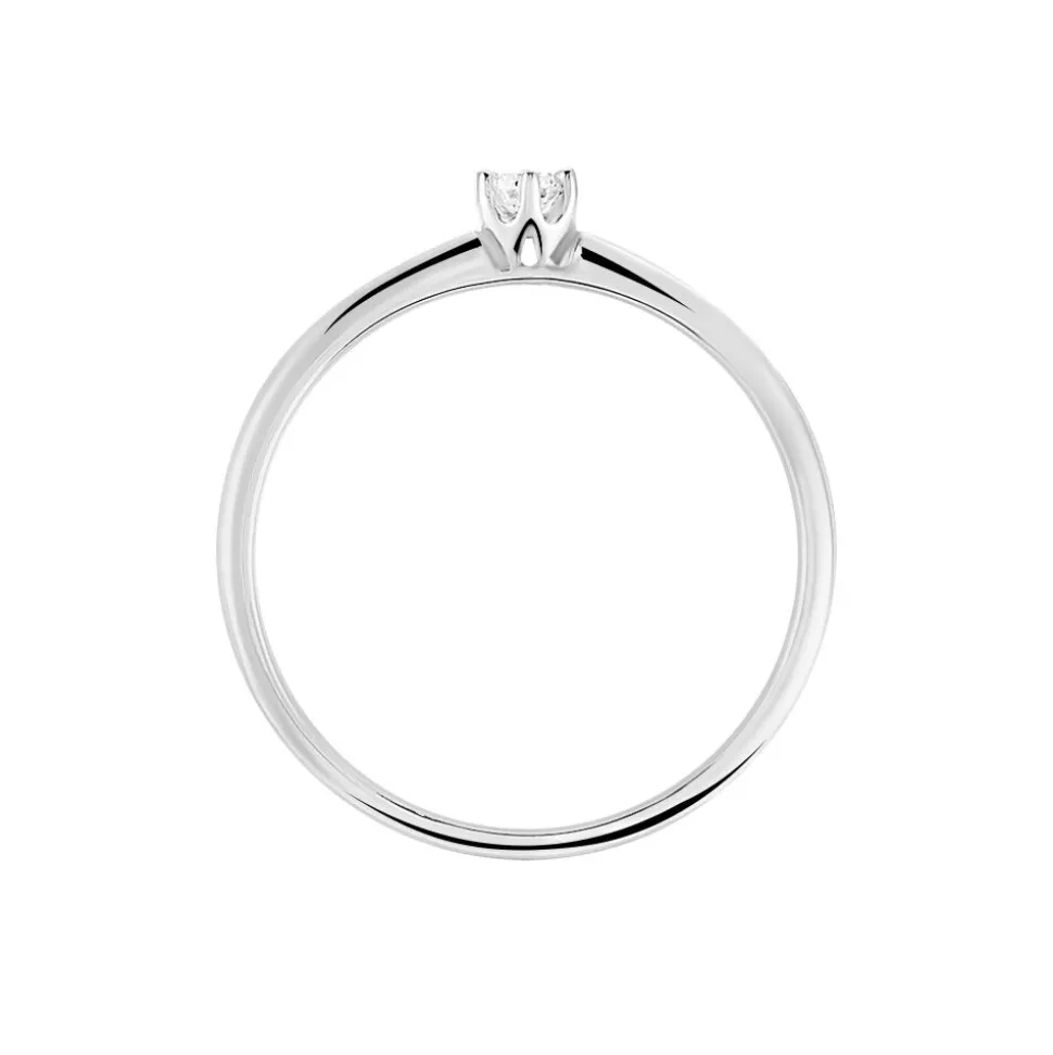 Bague Solitaire Liseline Or Blanc Diamant