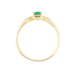 Marc Orian Bijoux Émeraude|Anniversaire De Mariage > Bague Solitaire Ludmilla Et Diamant or jaune emeraude