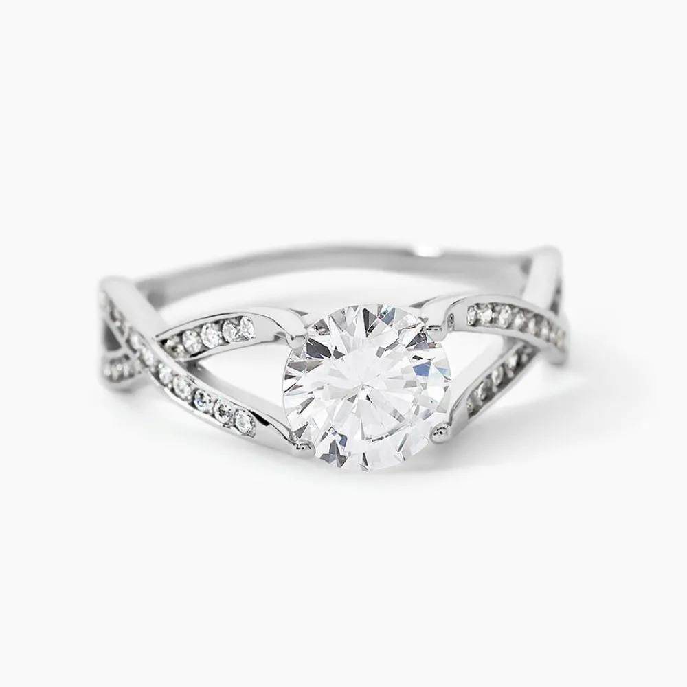 Marc Orian Bagues De Promesse|Bijoux Zirconium > Bague Solitaire Maddy Argent Blanc Oxyde De Zirconium