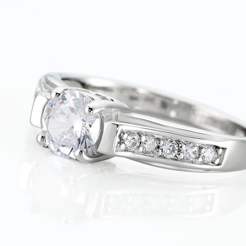 Marc Orian Bagues De Promesse|Bijoux Zirconium > Bague Solitaire Mady Argent Blanc Oxyde De Zirconium