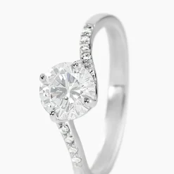 Marc Orian Bagues De Promesse|Bagues Fantaisie > Bague Solitaire Maelane Argent Blanc Oxyde De Zirconium
