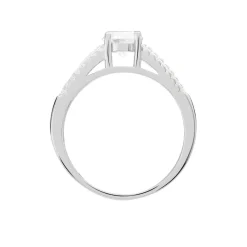 Marc Orian Bagues De Promesse|Bijoux Zirconium > Bague Solitaire Maelline Argent Blanc Oxyde De Zirconium