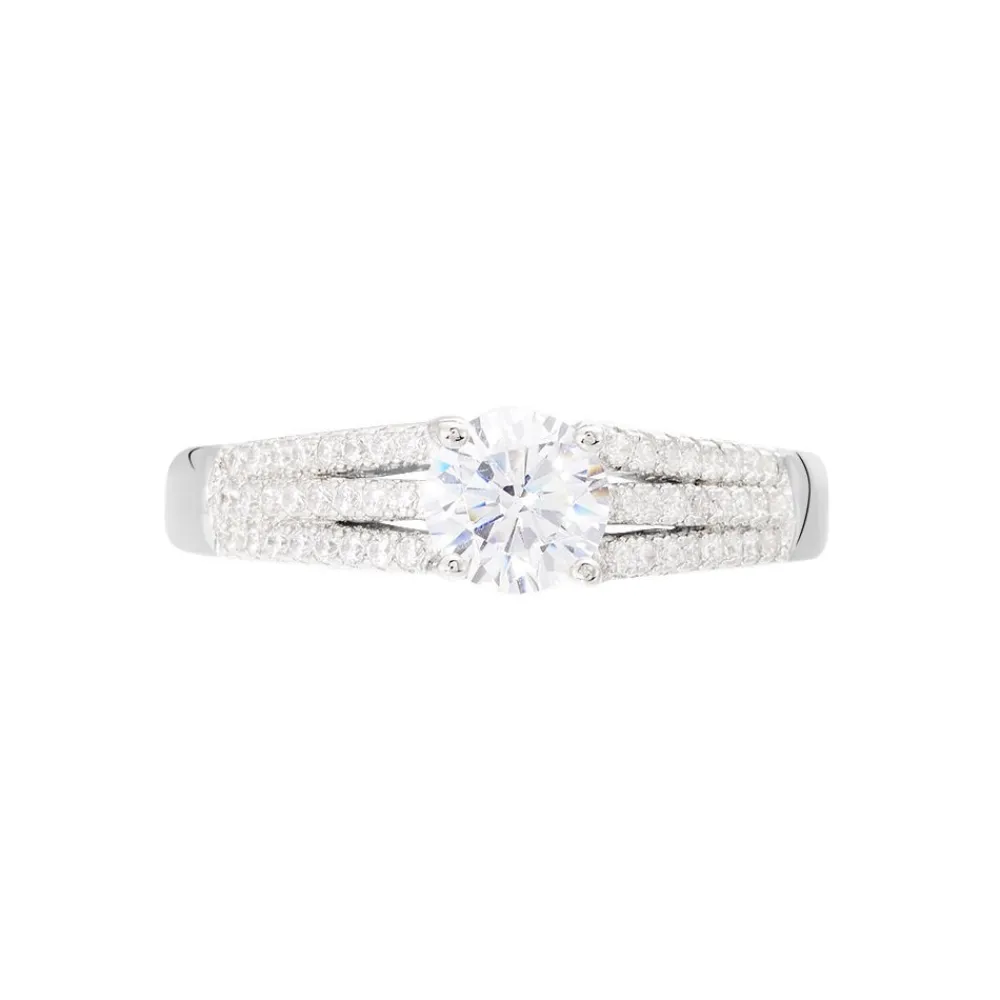 Marc Orian Bagues De Promesse|Bijoux Zirconium > Bague Solitaire Maelline Argent Blanc Oxyde De Zirconium