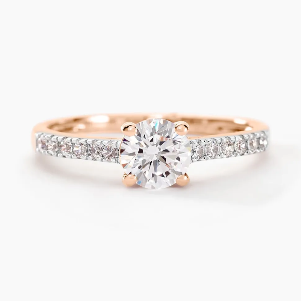 Bague Solitaire Manon Or Rose Oxyde De Zirconium