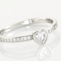 Bague Solitaire Mathylda Argent Blanc Oxyde De Zirconium