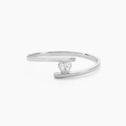 Bague Solitaire Moera Or Blanc Oxyde De Zirconium