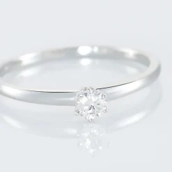 Bague Solitaire Natalia Or Blanc Diamant