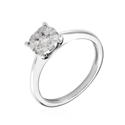Bague Solitaire Or Blanc Dream Diamants