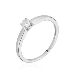 Marc Orian Anniversaire De Mariage|Bagues De Fiançailles > Bague Solitaire Or Blanc Flora Diamant