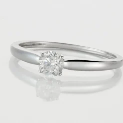 Marc Orian Anniversaire De Mariage|Bagues De Fiançailles > Bague Solitaire Or Blanc Flora Diamant