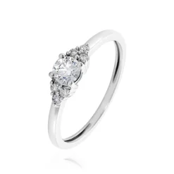 Marc Orian Bagues|Bagues Fiançailles > Bague Solitaire Or Blanc Neilina Diamants Synthétiques