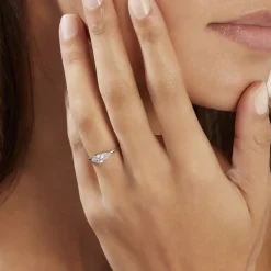 Marc Orian Bagues|Bagues Fiançailles > Bague Solitaire Or Blanc Neilina Diamants Synthétiques