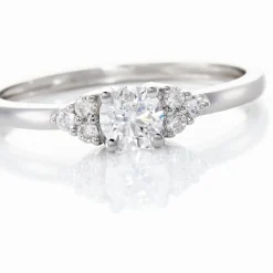 Marc Orian Bagues|Bagues Fiançailles > Bague Solitaire Or Blanc Neilina Diamants Synthétiques