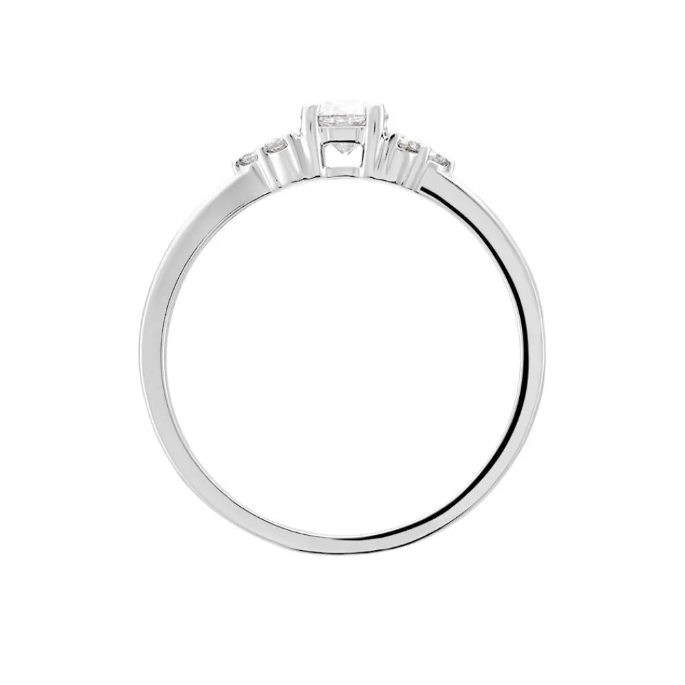 Marc Orian Bagues|Bagues Fiançailles > Bague Solitaire Or Blanc Neilina Diamants Synthétiques