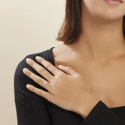 Marc Orian Bagues|Bagues Fiançailles > Bague Solitaire Or Blanc Neilina Diamants Synthétiques