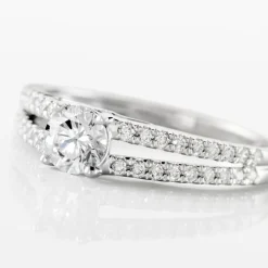 Marc Orian Bagues|Bagues Fiançailles > Bague Solitaire Or Blanc Neirin Diamants Synthétiques