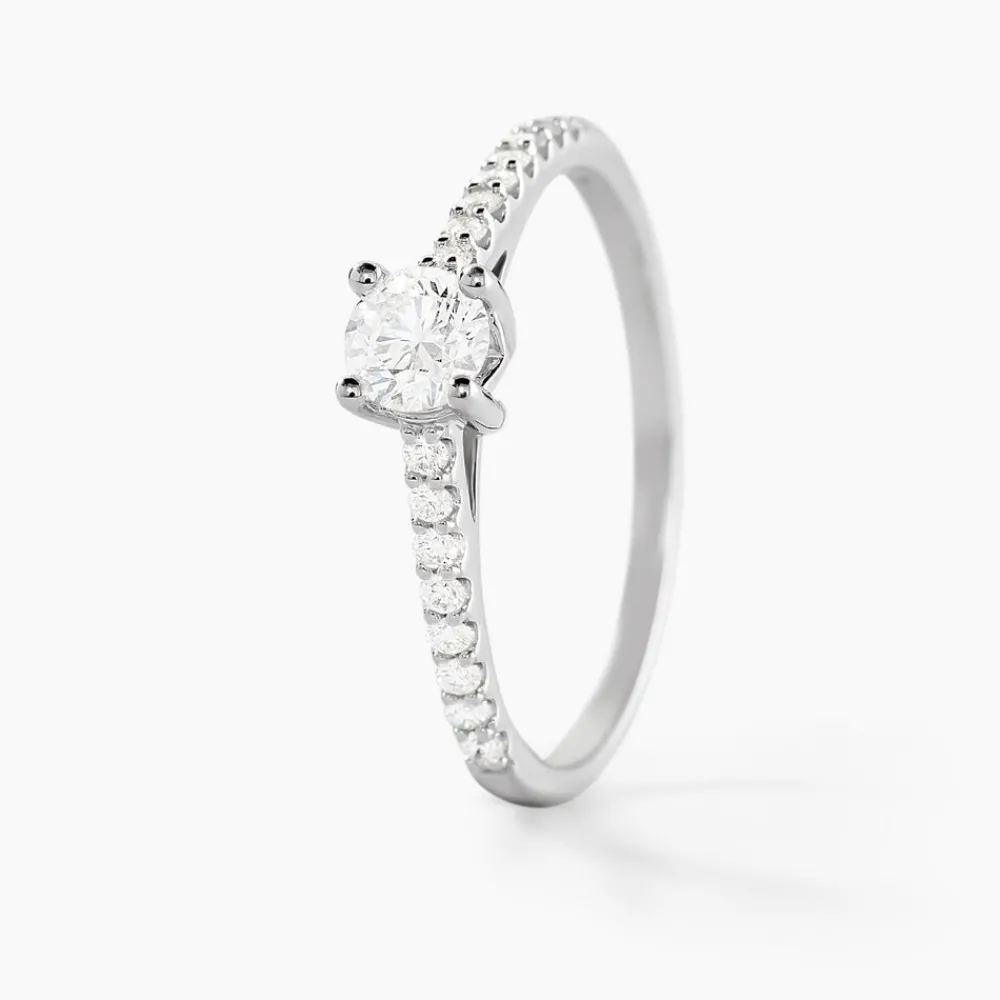 Marc Orian Anniversaire De Mariage|Bagues De Fiançailles > Bague Solitaire Or Blanc Nyala Diamants