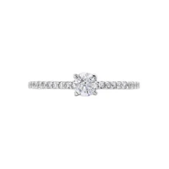 Bague Solitaire Or Blanc Nyala Diamants