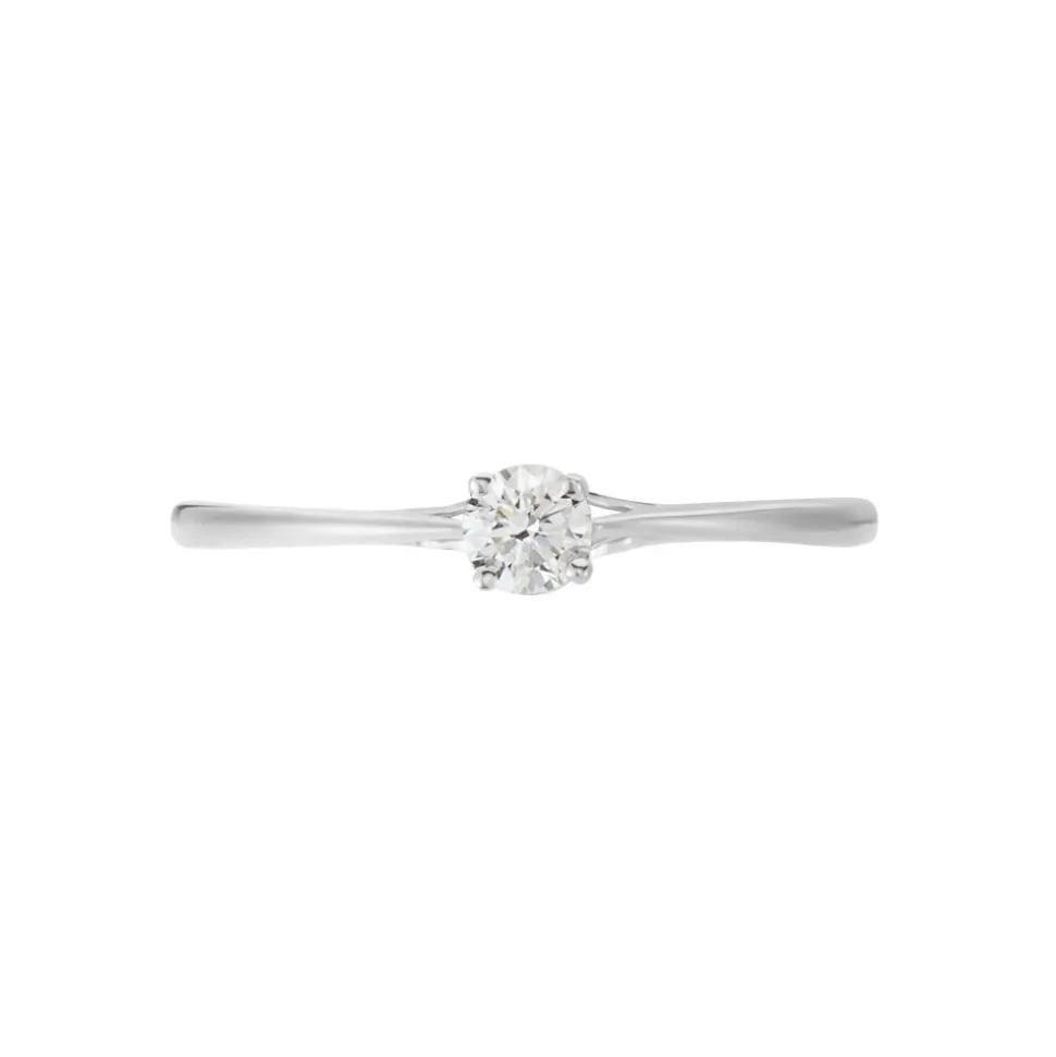 Bague Solitaire Or Blanc Solenia Diamant