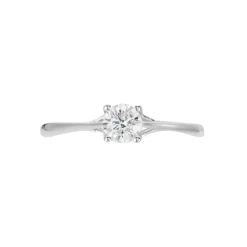 Bague Solitaire Or Blanc Solenia Diamant
