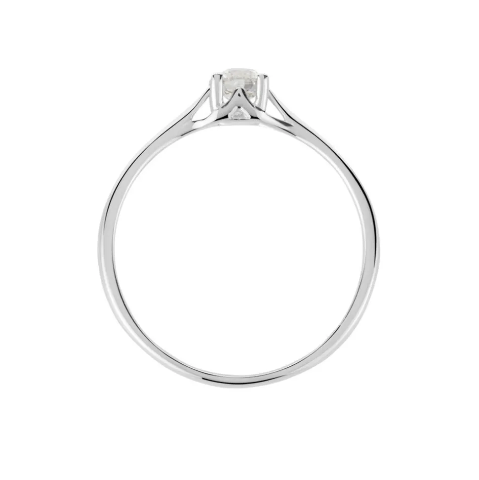 Bague Solitaire Or Blanc Solenia Diamant